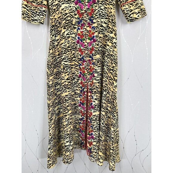 SALONI Tiger Print Silk Midi Dress $695 - Picture 8 of 15
